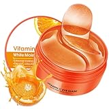 60 Stück Vitamin C Augenpads, VC Augenpads gegen Augenringe & Tränensäcke, Augenringe Entfernen, Anti Aging Eye Pads mit Kollagen & Hyaluron, Eye Mask für Männer & Frauen, Feuchtigkeit Augenpflege