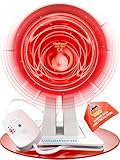 Vitaltherm RW150 Rotlichtlampe 150Watt – Infrarot Wärmelampe mit Timer & Dimmer für entspannende Wärme, Lockerung & allgemeines Wohlbefinden – Die Rotlicht Infrarotlampe perfekt für Zuhause