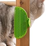 Selbstpfleger für Katzen, interaktive Katzenbürste, Selbstkratzer, Fellpflege-Werkzeug, Wandmontage, Haustierbürste, Handkratzer, sanfte Massagebürste, einfach zu installierender Haarentferner für