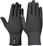 GripGrab Merino Liner Dünne Touchscreen Fahrrad Unterziehhandschuhe mit Merinowolle Radsport Alltag Wandern Handschuhe