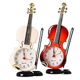 EPIGEIST 2 Stück Violine Wecker Desktop-wecker Bettuhr Rot
