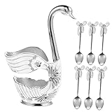 OFFSCH 1Satz Kaffeeschaufelhalter Teilig Eleganter Schwan Design für Kuchen und Dessertlöffel Langlebige Praktische Aufbewahrungslösung für Freunde