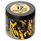 RifleCX - Laufreiniger - Schnur zur Waffenreinigung - für Kaliber 12GA - mit 2 Bronzebürsten, Wiederverwendbar, Länge 215 cm - zur Entfernung von Schmutzresten aus dem Lauf - Bore Snake