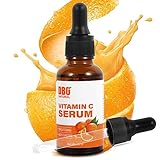 Vitamin C Gesichtsserum, Hyaluronsäure Serum, Anti-Aging VC Serum, feuchtigkeitsspendendes, aufhellendes Gesichtsserum gegen Unreinheiten für die Tages und die Behandlung fettiger Akne Haut..