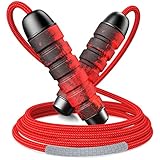 CIRYCASE Springseil, 3M Frei Einstellbares & Langlebiges Seilspringen Erwachsene Fitness mit 360°-Kugellager, Verdrehungsfrei, Memory Foam-Griffe, Rutschfestes Jump Rope Trainingsseile mit Tragtasche