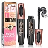 Wimperntusche 4D, Wimpernverlängerung, wasserdicht, schwarz, Volumen und Länge, Wimpernverlängerungen, fleckenresistent