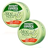 Instituto Español Aloe Vera Körpercreme für Hände und Füße | Creme für trockene Haut | feuchtigkeitsspendende und natürliche Tagespflege für den Alltag mit MAXI Format 2x400 ml