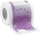 infactory Klopapier: Toilettenpapier mit aufgedruckten 500-Euro-Noten, 2-lagig, 200 Blatt (WC Papier, Geschenk-Toilettenpapier, Geschenkverpackung)