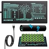 HG Power Heizmatte Pflanzen - Wärmematte Pflanzen für Zimmergewächshaus, Heizmatten Gewächshaus mit Überhitzungsschutz für Terrarium Growzelt Growbox Grow Zubehör 53 cm x 25 cm, 55Watt (ohne Regler)