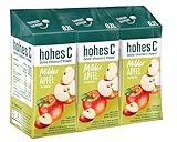 hohes C Milder Apfel (3 x 0,2l), 100% Saft, Apfelsaft, Vitamin C, ohne Zuckerzusatz laut Gesetz, weniger Säure, vegan