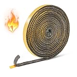 Dichtungsband Selbstklebend, Kamin Dichtband, Ofendichtschnur Feuerfestes Kamindichtung Ofenrohr Dichtung Glasfasern Hitzebeständig bis 500°C für Ofen Kamine Holzöfen (3mm x 10mm x 3m)