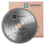 VONROC Kappsägeblatt - Gehrungssägeblatt 216 mm - 60 Zähne – für Holz – Universal - Auch für Tischkreissägen