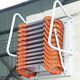 Klappbare Dachbodentreppe – ausziehbare Leiter für einfachen Zugang zur Decke, wandmontierte zusammenklappbare Stufen, langlebige Titan-Magnesium-Legierung für sicheren Dachboden und Kellereingang