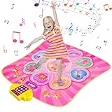 Zookao Tanzmatte Kinder Spielzeug ab 2 3 4 5 6 7 8 Jahre Mädchen Junge, Geschenk Musikinstrumente für Kinder ab 2-8 Jahr Keyboard Klaviermatte für Kinder 2-8 Jahr Kinderspielzeug Musikmatte Tanzmatte