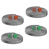 minkissy 4 Stück Outdoor Camping Gurte Teiliges für Gepäck Zelt und Rucksack Schnelles Befestigen mit Edelstahlhaken für Reisen und Outdoor Aktivitäten