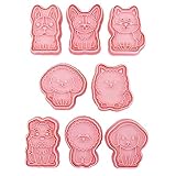 TopHomer Ausstechförmchen Hunde, 8 Stück Ausstechformen Keksausstecher 3D Kunststoff Ausstecher Cookie Cutter Plätzchenformen für Kinder, für Tortendeko Kekse Backen (Hunde)