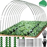 Folientunnel für Hochbeet,Pflanztunnel Bögen für Hochbeet,18 PCS Tunnelbögen Hochbeet,Pflanztunnel für Hochbeet,Gewächshausreifen für Hochbeet,Gewächshaus Tunnel Bögen