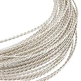 BENECREAT 20 Gauge/0.8mm 7m Twist Schmuckdraht, Silber-Weißer Basteldraht Weißer Kupfer-Perlendraht Für Die Herstellung von Ornamenten Und Andere Schmuckhandwerksarbeiten