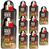 10 Stück Seifenblasen-Pflanzen-Haarfärbemittel, Pflanzenextrakt-basiertes Haarfärbemittel, leicht zu waschen, natürliche Haushalts-Sofortblase für Damen und Herren, 30 ml/Stück