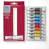 Winsor & Newton 0890001 Gouache Einsteigerset, lebendige matte Gouachefarben in 12ml Tuben - 10 Farben