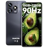 OUKITEL C51 Handy Ohne Vertrag - 18GB+128GB Smartphone Ohne Vertrag Android 13 6.8 Zoll, 5150mAh 13MP+5MP Kamera, Gesicht + Fingerabdruck,GPS, Dual SIM 4G Simlockfreie Handys 90Hz Bildschirm, Schwarz