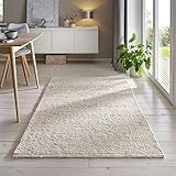 Taracarpet Gewalkter Handwebteppich Helsinki aus hochwertiger Schurwolle hergestellt in der EU fürs Wohnzimmer, Esszimmer, Schlafzimmer und die Küche geeignet 060x090 cm beige