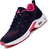 Mishansha Air Laufschuhe Damen Sportschuhe Dämpfung Walkingschuhe Frauen rutschfest Turnschuhe Leichte Straßenlaufschuhe Rose 276, Gr.38 EU