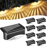 Bzavor Solarlampen für Außen Garten,8 Stück IP65 Wasserdichte Solarleuchten Garten Deko,Zaunbeleuchtung Solar,Led Gartenleuchten,Balkonbeleuchtung Lampe Outdoor