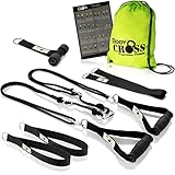 PREMIUM Schlingentrainer Made in Germany, Slingtrainer Krafttraining Set für zuhause & außen mit Türanker, Poster, Trainingsplan, Befestigungsschlaufe
