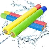 Gofimyee Wasserpistole Schaumstoff Kinder - Bunt Wasserspritze Wasserspielzeug 4er Set 38cm Pool Spielzeug 35 Feet Reichweite, Spritzpistole Wasser für Jungen und Mädchen