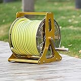 Edelstahl-Schlauchtrommelwagen – tragbarer Wasserrohrwagen für Outdoor-Gartenschlauch-Organisation – 60 m Schlauchwagen ohne Schlauch