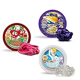 Magic Dough 3er Bundle Intelligente Knete , Magische Knete 3er Set , Kinderknete 3 X 15g Dose Modelliermasse Knete ab 2 Jahre Knete Set für Kinder