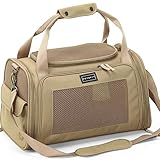 Petsfit Transportbox Katze Hund faltbar Transporttasche Hundetasche für Katzen kleine Hunde, Hochwertige Tragetasche Flugtasche Hund Katze mit Schultergurt und weiches expandierbare Kissen