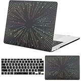FFBOFFC Hülle Kompatibel mit MacBook Pro 15 Zoll 2019 2018 2017 2016 Freisetzung Modell A1990 A1707 mit Touch Bar Touch ID, Plastik Hartschale Cover & Tastaturabdeckung, Blendende Linie