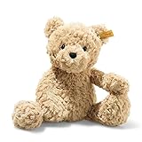 Steiff Kuscheltier Jimmy Teddybär, Süßes Stofftier mit Kunststoffaugen, Kinder, Jungen & Mädchen, Soft Cuddly Friends, Plüschtier 30 cm, Hellbraun, 113505