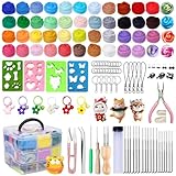 YUTUY 48 Farben Nadelfilz Set,Nadelfilz Starter Kit mit Filznadeln Grundwerkzeugen und Zubehör Wollfaser-Handspinnmaterial zum Basteln für Anfänger,Nassfilzen und Trockenfilzen DIY Handwerk