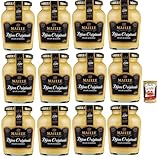 Maille Mustard Digione Originale, seinf, Traditioneller Dijon -Senf mit glatte und cremige Textur, Perfekt an Sandwiches, Hühner- und Fischrezepte geeignet 12x 215g + Italian Gourmet polpa 400g