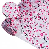 Schubladenmatte 44cm x 200cm Antirutschmatte Schubladen Matte Schubladeneinlage Eva Wasserfest Unterlage Teppich für Küchenschränke, für Kühlschrank Regale, Zuschneidbar, Halbtransparent, Weiß, Rot