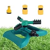 BommFu Wassersprenger Für Rasen, Gartensprenger für große Rasenflächen, Sprinkler Mit 360 Grad Rotation Für Blumenbeete Baumschulen Parks Gewächshäuser