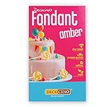 DECOCINO Fondant Amber – 250 g – ideal zum Verzieren von Kuchen, Torten, Cupcakes – Palmölfrei & vegan