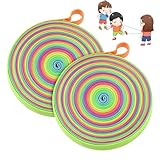 Neerow 2 Rollen Gummitwist Kinder, 6 Meter Hüpfgummi, Gummi Twist Regenbogenfarben, Indoor & Outdoor Kinderspiele für Kinder Mädchen Junge ab 6, 7, 8, 9, 10 Jahre