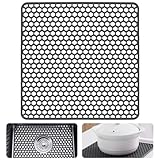 NAROSEBE Spülbeckeneinlage Silikon Spülbeckenmatte 30.5*30.5cm Spülmatte Abtropfmatte Spülbeckenschutz Silikon Sink Mat Spülbecken Schutzmatte zum Abstellen und Trocken von Besteck (A-Grau)