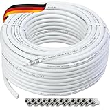 SCHWAIGER 9598 Koaxial-Kabel 50m 135dB Antennen-Kabel Sat-Kabel 75 Ohm TV-Kabel 5-fach geschirmt Feuchtigkeitsresistent 8.2mm Kabeldurchmesser weiß inkl. F-Stecker