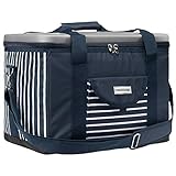 anndora Kühltasche XL navy blau weiß 40 Liter - Kühlbox Isoliertasche Picknicktasche