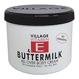 Village Cosmetics Bodycream mit Vitamin E und Buttermilk 500 ml (Körpercreme, Körperpflege, mit angenehmen Duft, zarte Haut) 950613