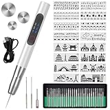 Gravierstift: USB Wiederaufladierbar Gravur Werkzeug Kit - Elektrischer Mini Graveur Gravurwerkzeug für Schmuck Glas Holz Kunststoff Metall Stein