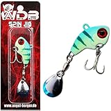 Angel-Berger Wild Devil Baits Spin Jig Bleikopf Spinner Jig Tail (Blue Tiger)