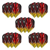 Harrows Fire Dart Flights, 5 x Sets Darts Flights (15 Flights insgesamt) I 100 Mikron Dart Flights I Premium Extra Strong Made in UK I Professionelles Dartzubehör I Gelbe Dart-Flights