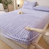 JIANINGHOME Warme Spannbettlaken 90x190 Winter Spannbettlaken Flauschig und Warmes