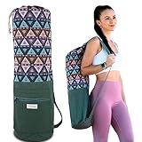 Yogatasche für Matte und Zubehör, Tasche für Yogamatte Groß XXL, Yogamattentasche mit Großer Außentasche für Gym, Yoga und Pilates Thermikoa